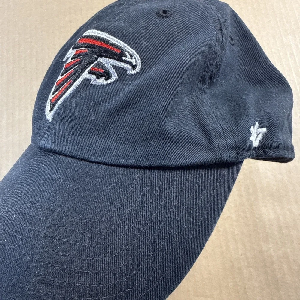 Atlanta Falcons NFL Black 47 Brand Clean Up Relaxed Fit Strapback Adjustable Hat